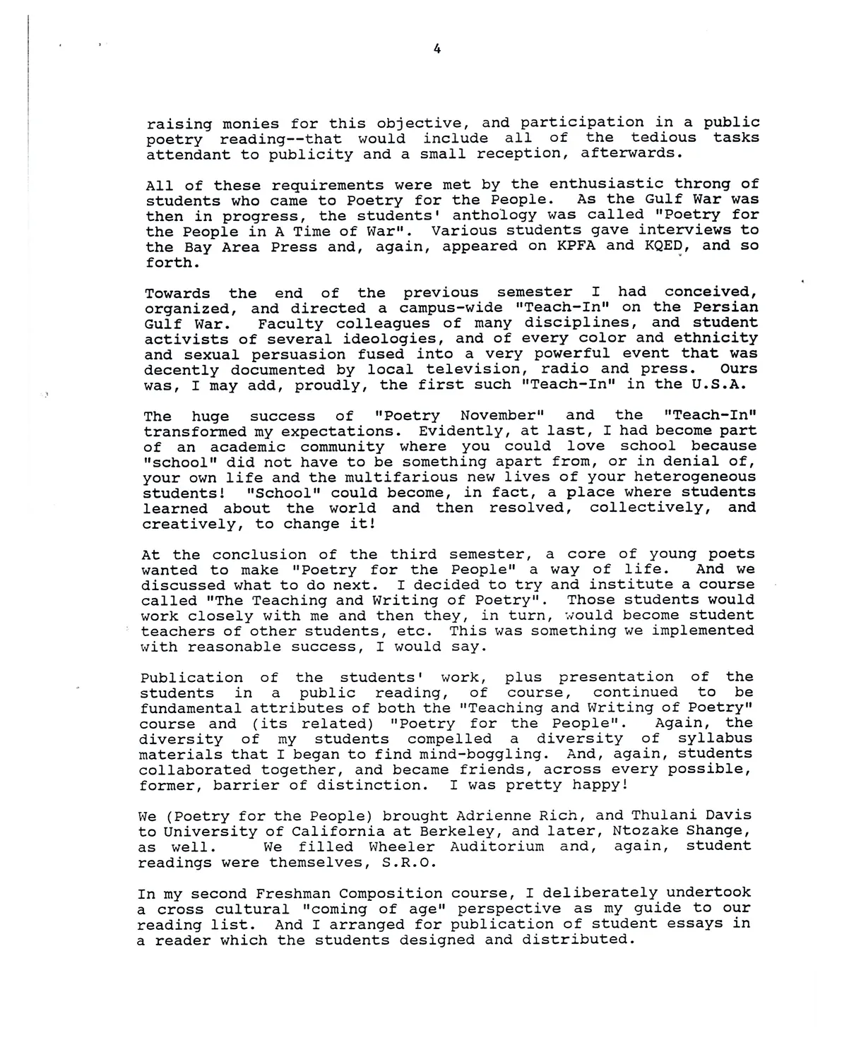 White paper with black typewritten text.